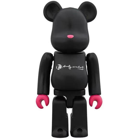 Bearbrick Andy Warhol DesignerCon 100% Black/Pink - Picture 1 of 4